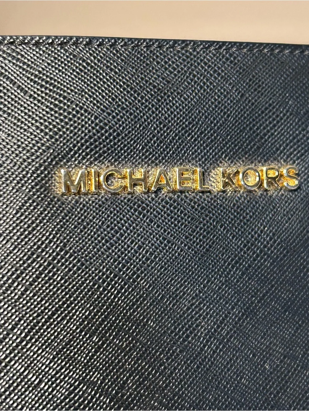 Michael Kors Black Gold Leather Mini iPad E-reader Sleeve Pouch Case 8”x6”